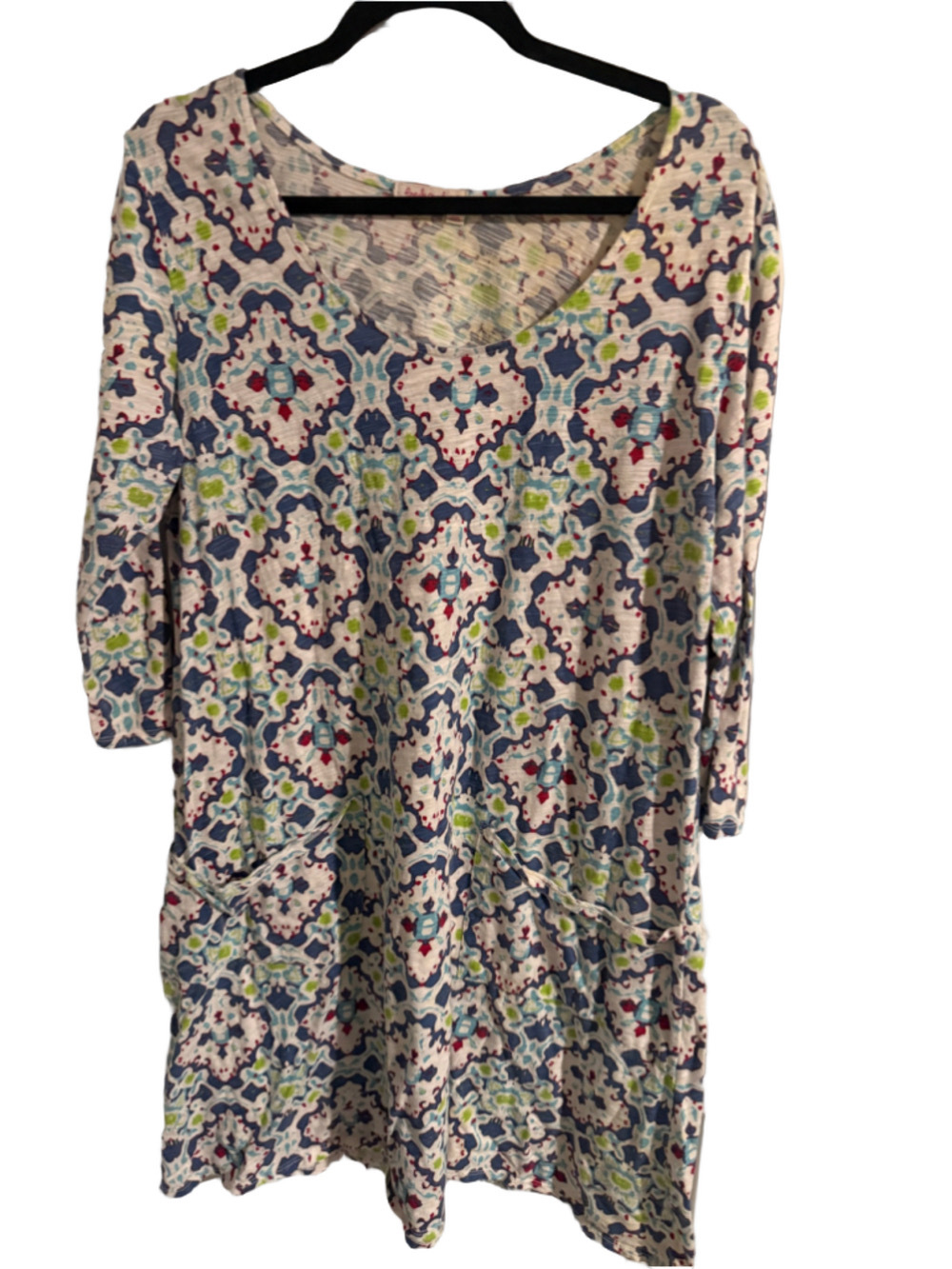 Fresh Produce XL Multicolor Printed Tunic midi Dress